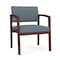 Lesro Lenox Wood Wide Guest Chair Wood Frame, Walnut, RF Serene Upholstery LW1201 - alternate 1